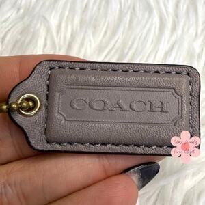 1.5” COACH Gray Fob Bag Charm Hang tag Hangtag